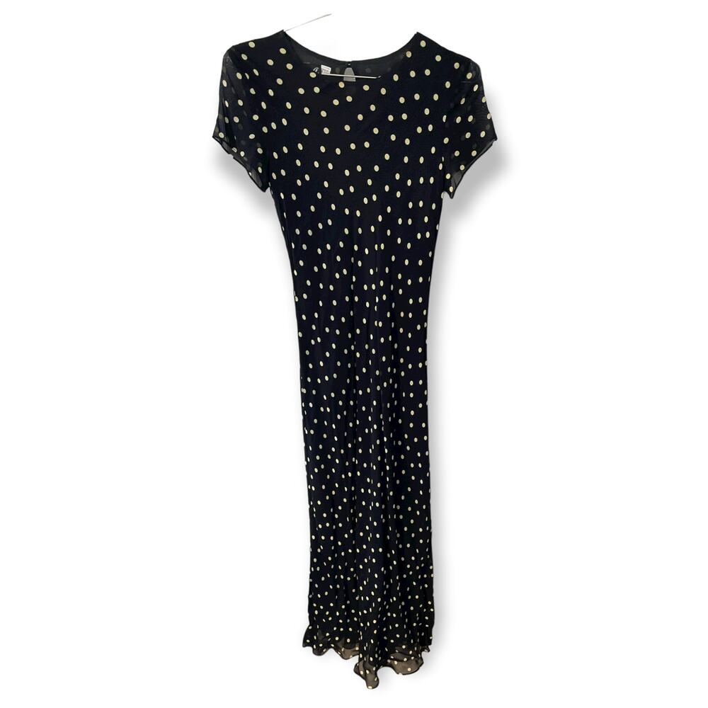 Vintage Benjamin A Sz 4 Black and white polka dot dress euc